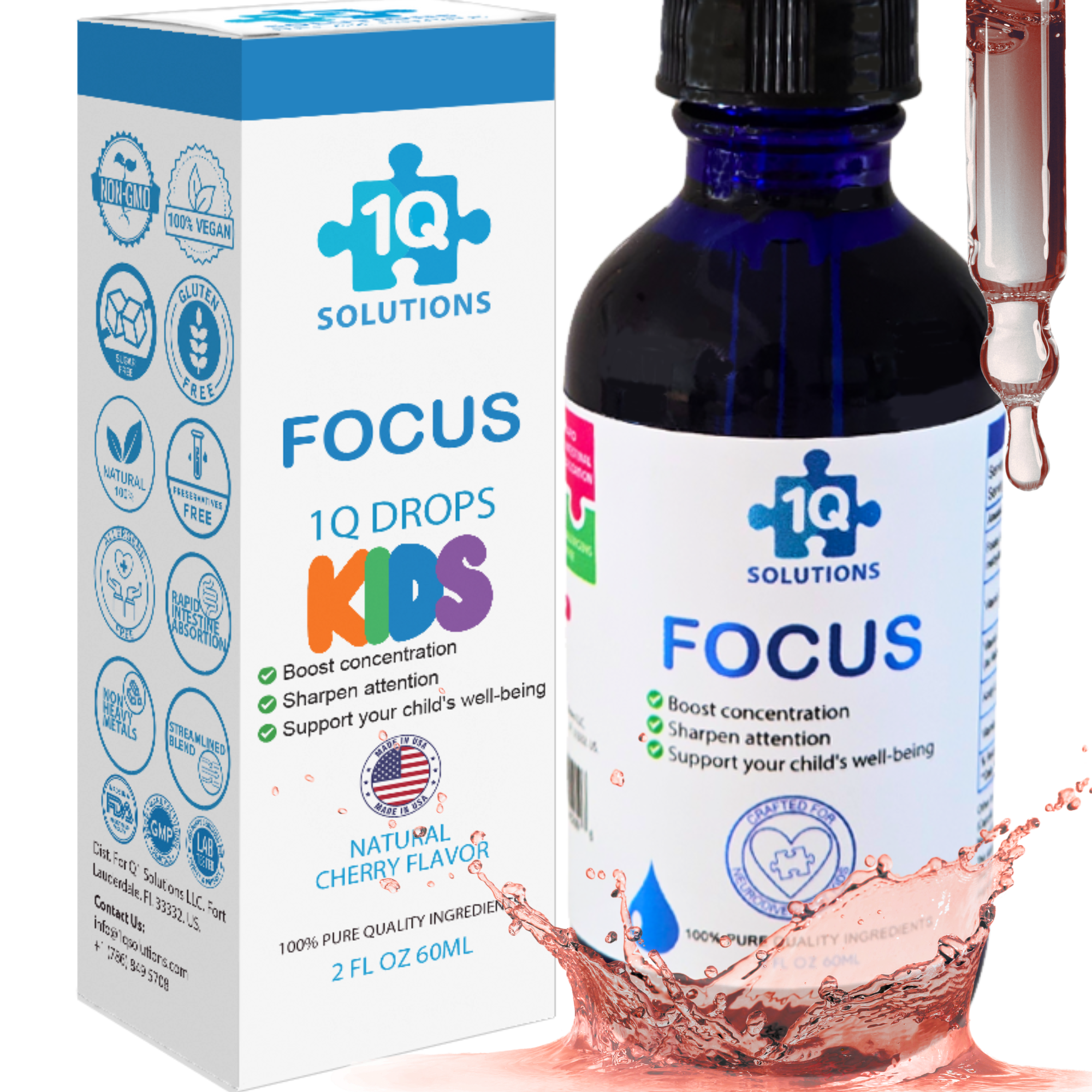 1Q Focus | Acetyl L-carnitine Supplement for Kids | Brain Health Vitamins 1Q Focus | Acetyl L-carnitine Supplement for Kids | Brain Health Vitamins