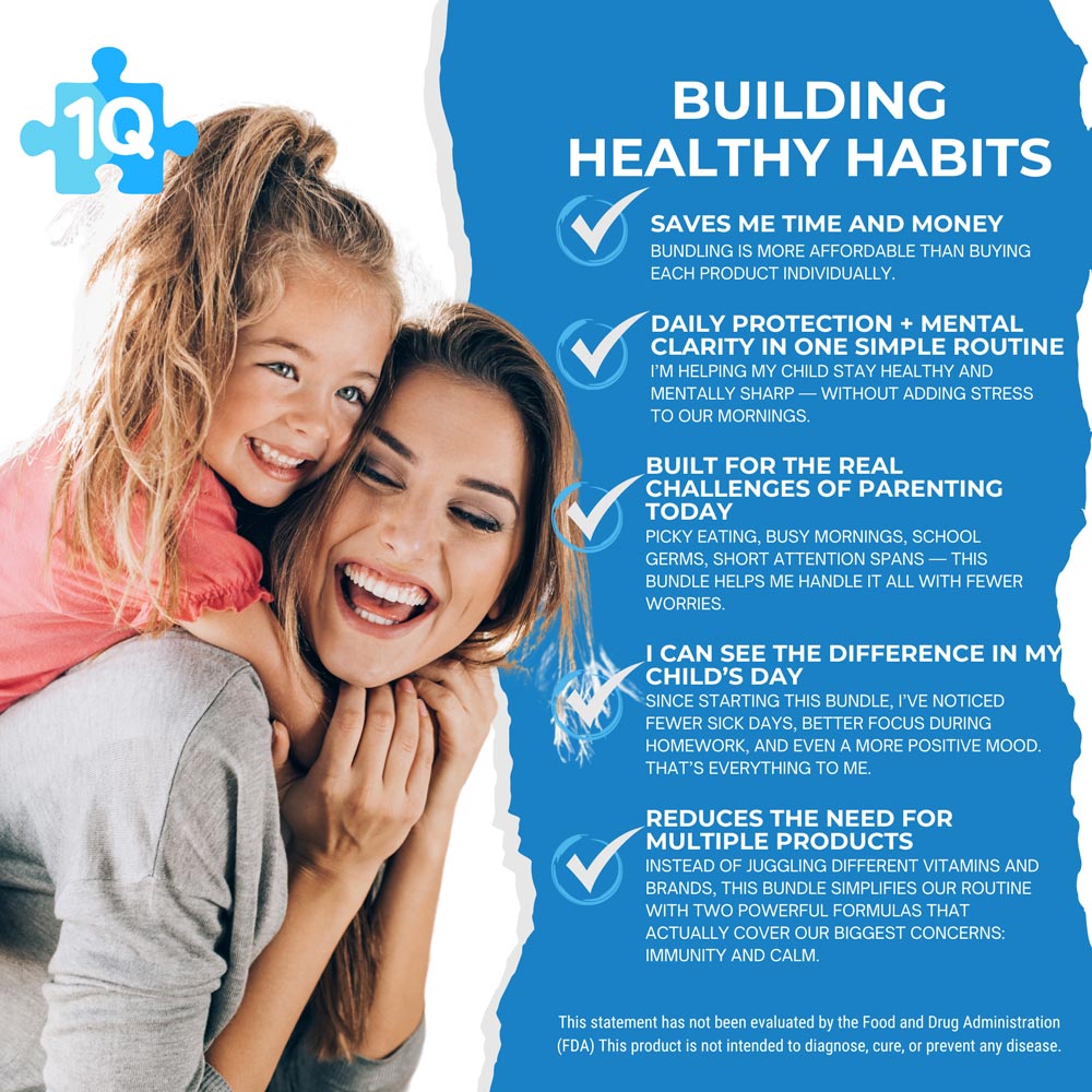 1Q Focus and Immune Supplement Kit-healthy habits