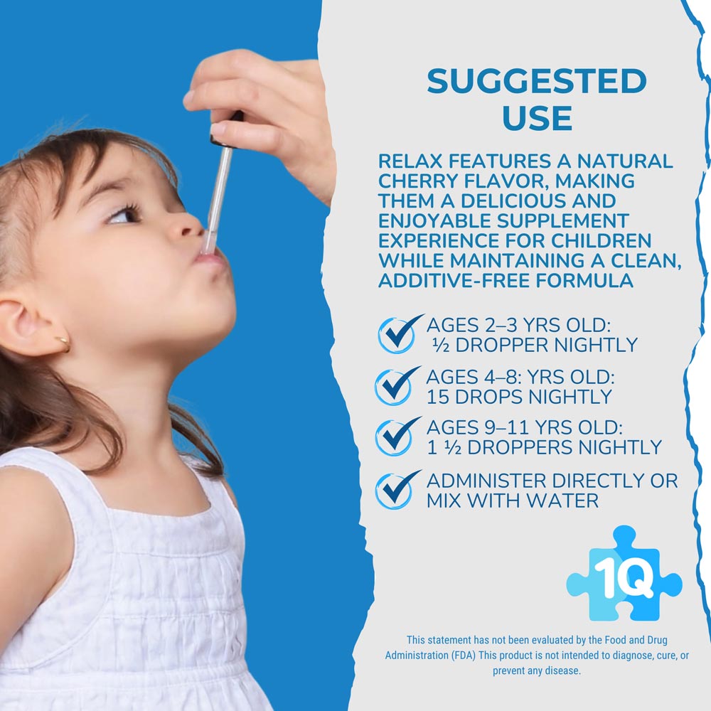 1Q Relax Supplement for Kids - Suggested Use