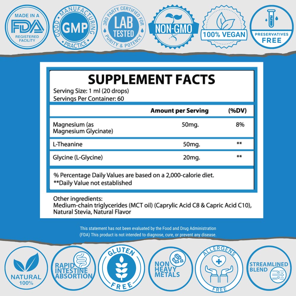 1Q Relax Supplement for kids - Fact Sheet